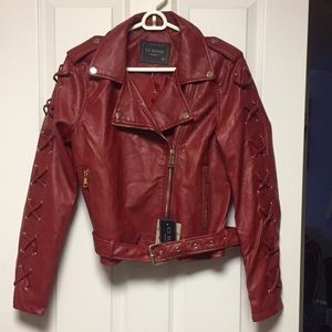 NWT Beautiful Ci Sono Vegan Leather Jacket
